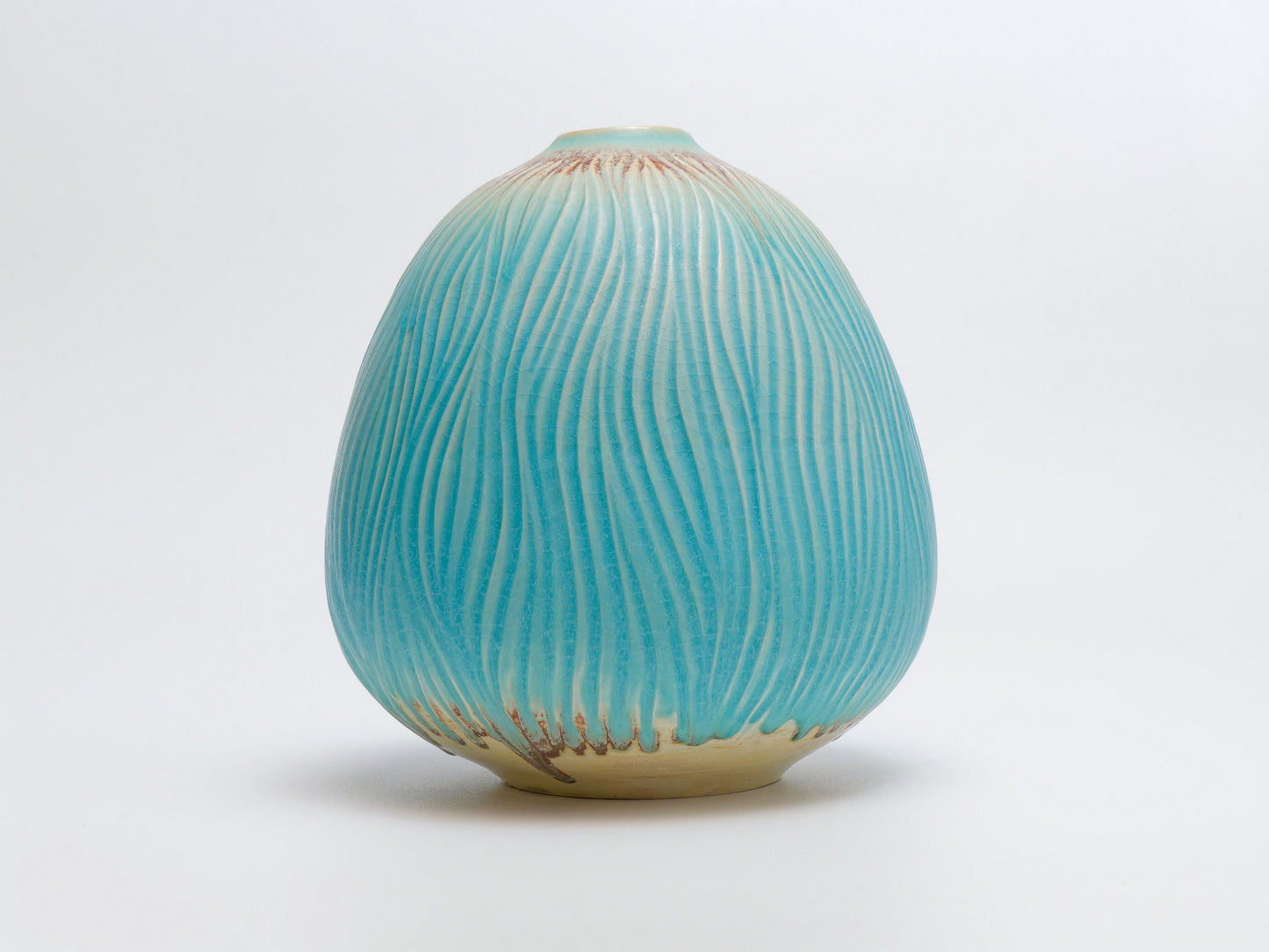 碧彩クシ目壷｜青山鉄郎