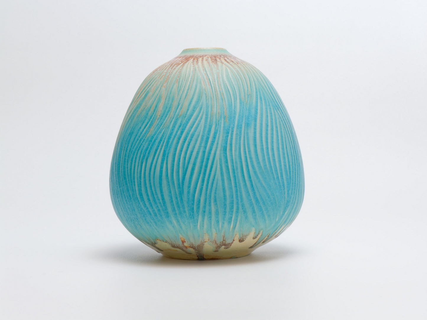 碧彩クシ目壷｜青山鉄郎