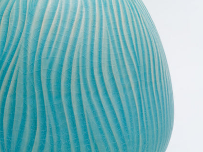 碧彩クシ目壷｜青山鉄郎