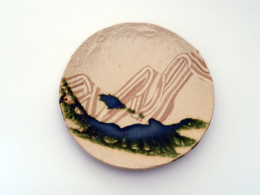 Oribe round plate | Reiko Sakai